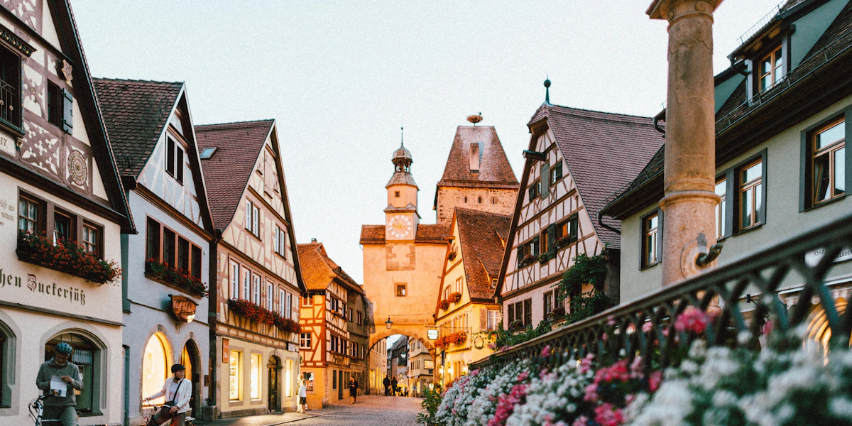 German town with traditional architecture