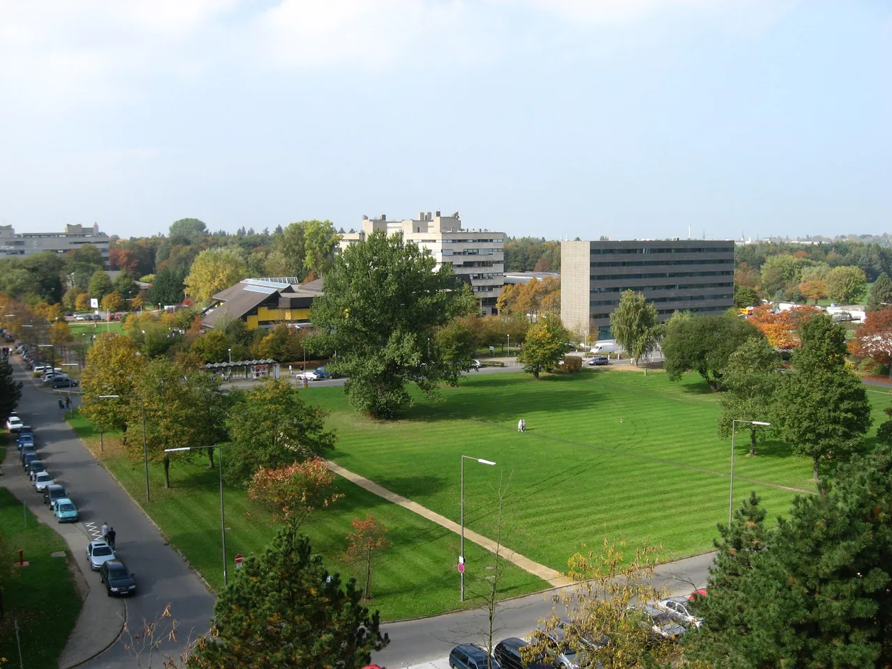TU Darmstadt Campus Lichtwiese — aerial view