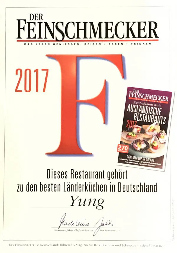 DER FEINSCHMECKER – Bestes Restaurant Deutschlands