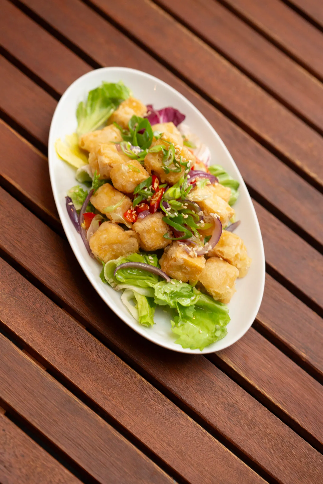 Tofu mit Salz, Pfeffer und Szechuan-Pfeffer