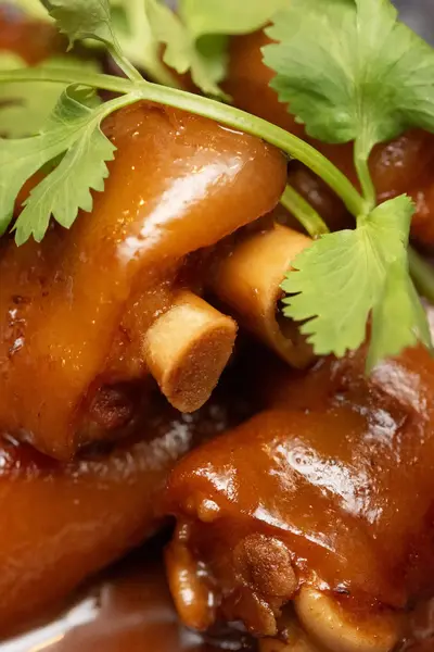 Braised pig’s trotters served as dim sum