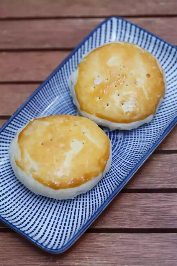 Ehefrau-Kuchen (Lao Po Bing) – Anschnitt mit Füllung