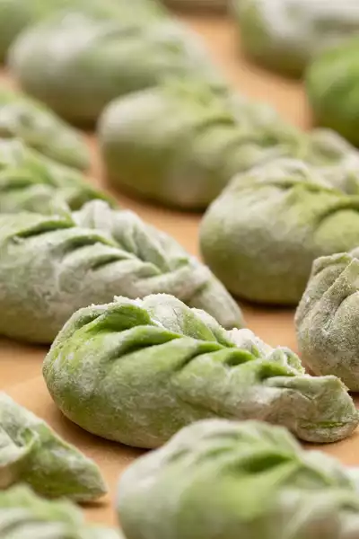 Gedämpfte Jiaozi mit Rindfleisch