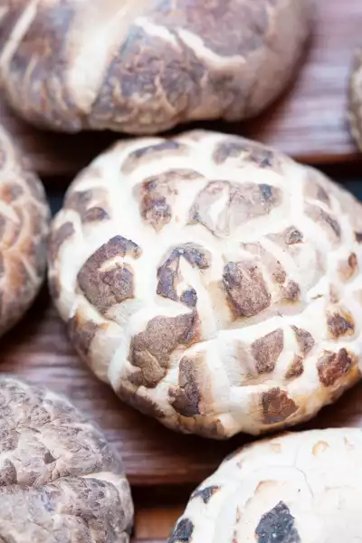 Shiitake-Pilze mit Brokkoli – chinesisches Wokgericht