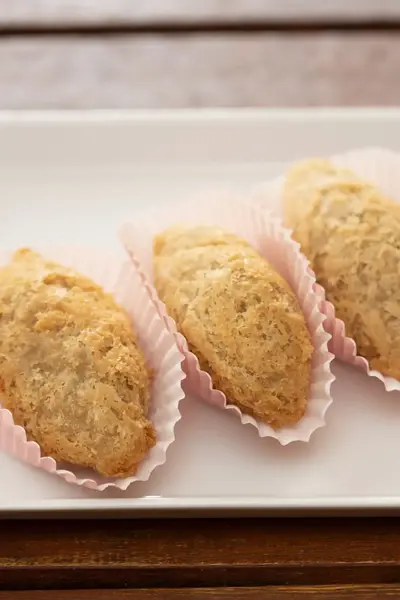 Taro-Bällchen als serviertes veganes Dim Sum
