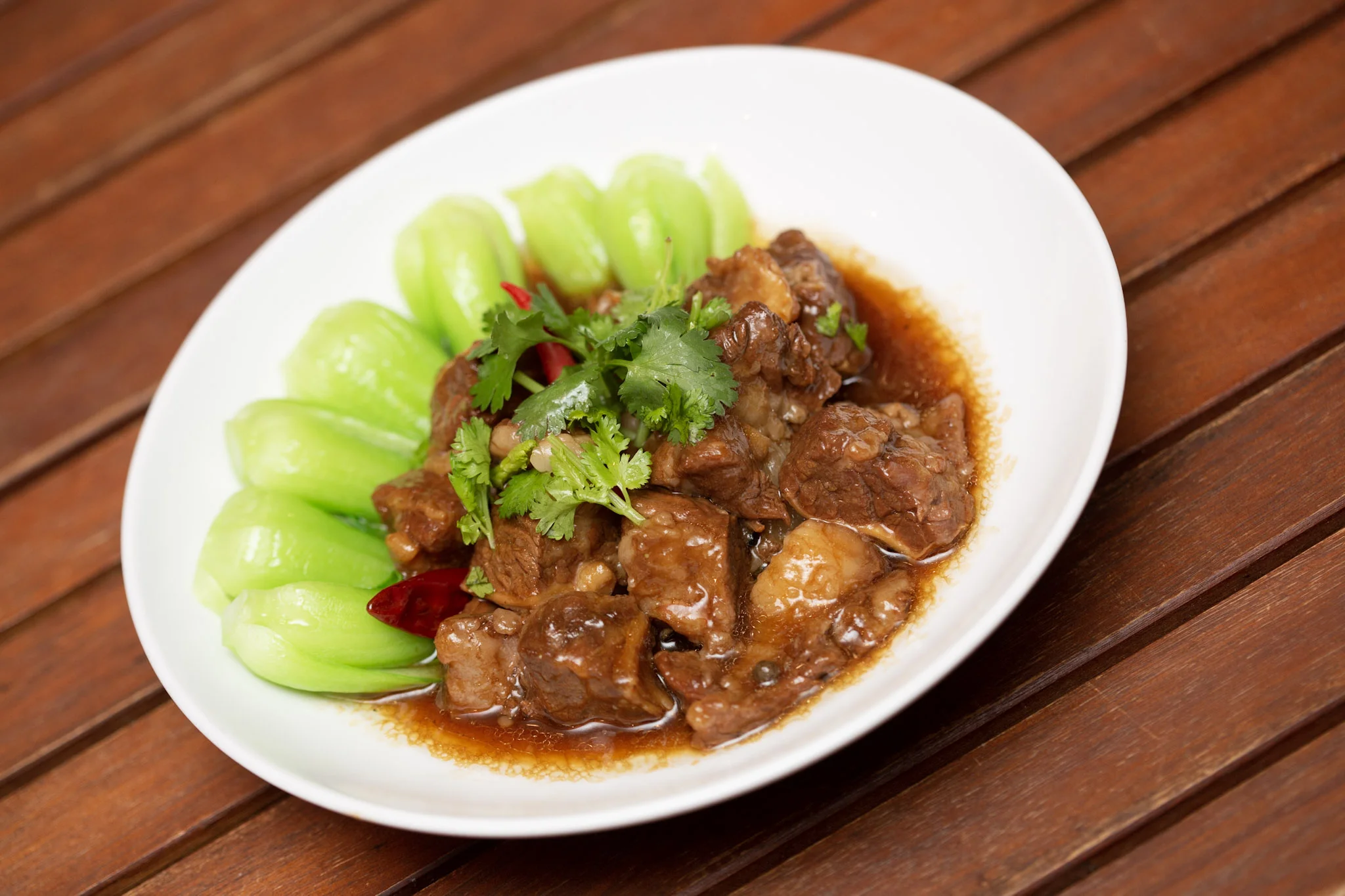 红烧牛肉配白菜